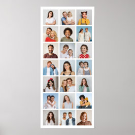 Poster Create Your Own 21 Photo Collage Editable Color 