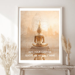 Poster Create Your Own Motivational Quote - Golden Buddha