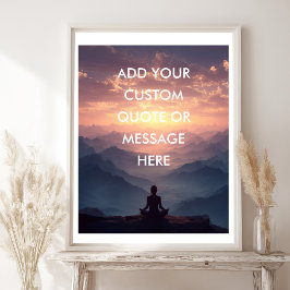 Poster Create Your Own Motivational Quote- Sky-Mountain