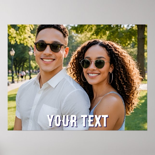 Poster create your own photo text engagement  (Frente)