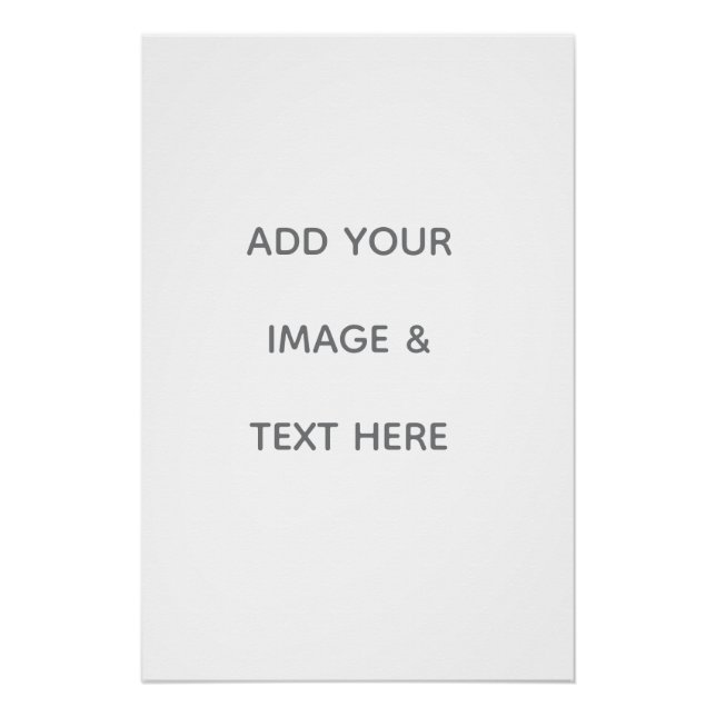 Póster Create Your Own white  (Frente)