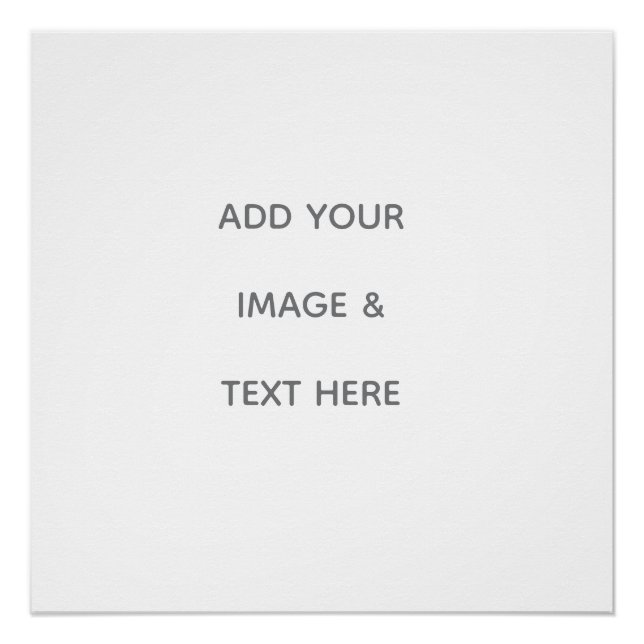 Póster Create Your Own white  (Frente)