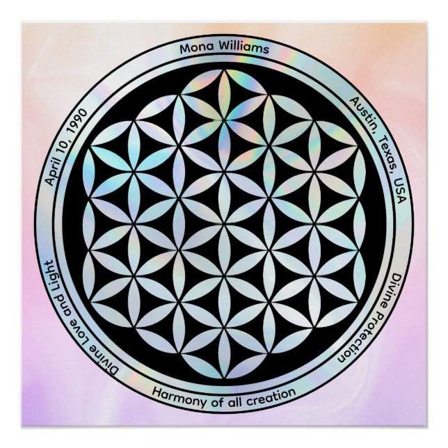 Póster Creation Harmony – Sacred Geometry Symbol (Frente)
