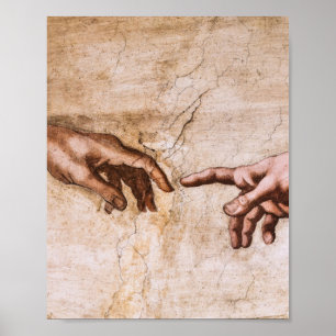 Poster Creation Of Adam Restored Michelangelo