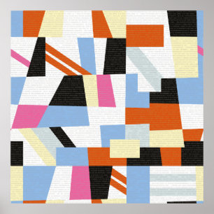 Poster Creative geometric shapes, length pattern design