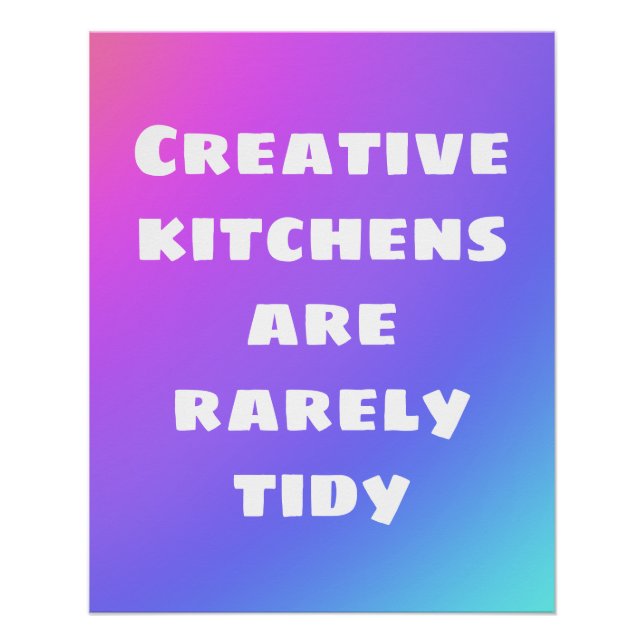 Póster Creative Kitchens são raramente Poster de caridade (Frente)