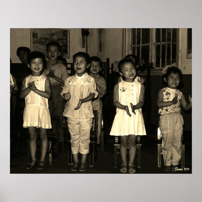 Poster Creche Vintage China Changsha (Frente)