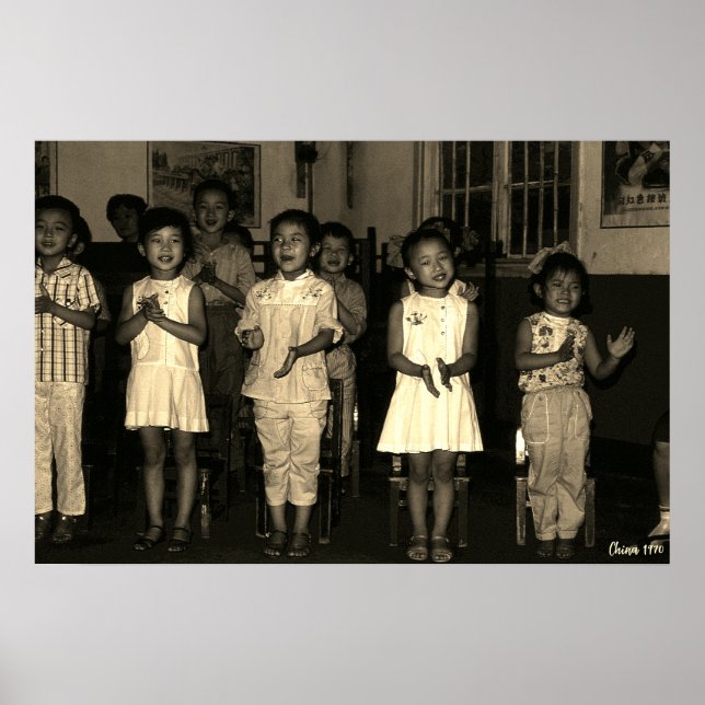 Poster Creche Vintage China Changsha (Frente)