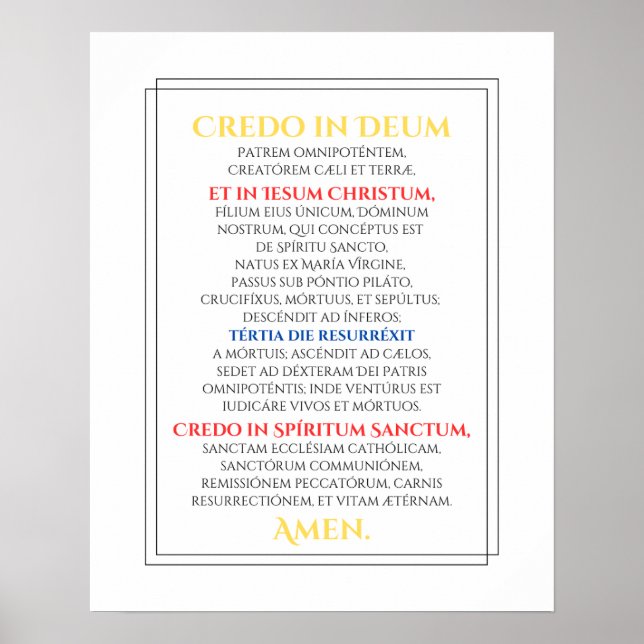 Poster Credo (Frente)