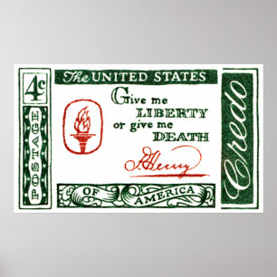 Póster Credo 1961 do americano de Patrick Henry