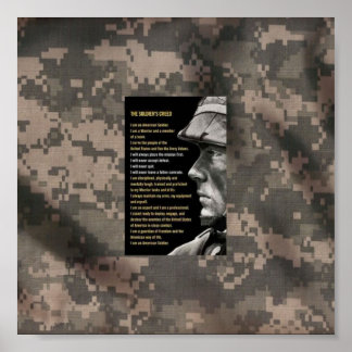 Póster Credo do exército