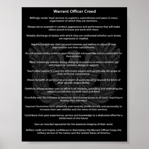 Poster Credo do oficial de autorização principal