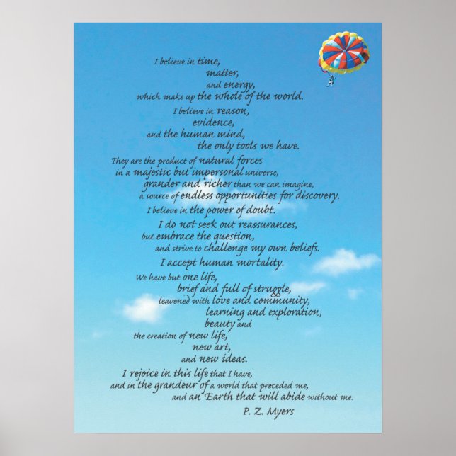 Poster Credo dos Ateus (Frente)