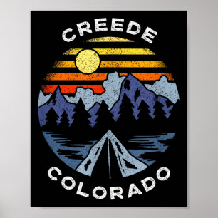 Poster Creede colorado montanhas férias acampamento lembr