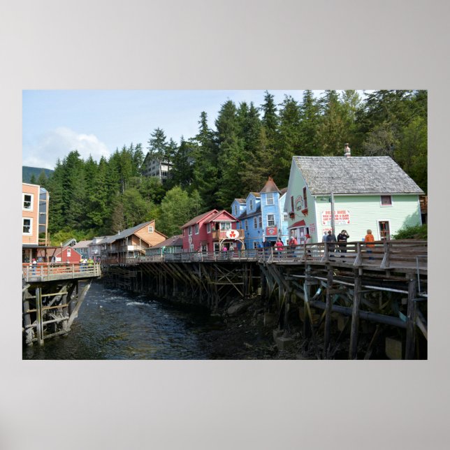 Poster Creek Street em Ketchikan (Frente)