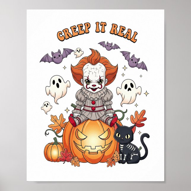 Poster Creep It Real Halloween Clown (Frente)