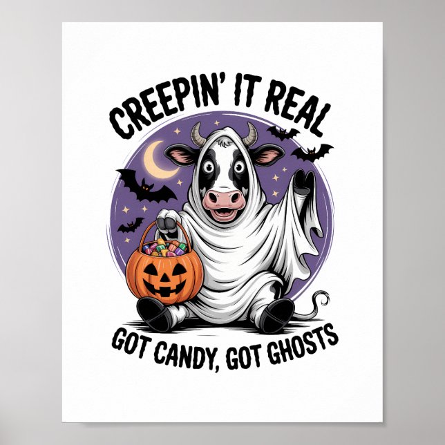 Poster Creepin' Cow Halloween (Frente)