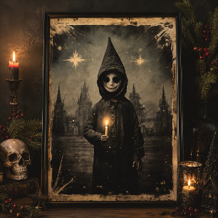 Poster Creepmas Natal Gótico Vintage Horror