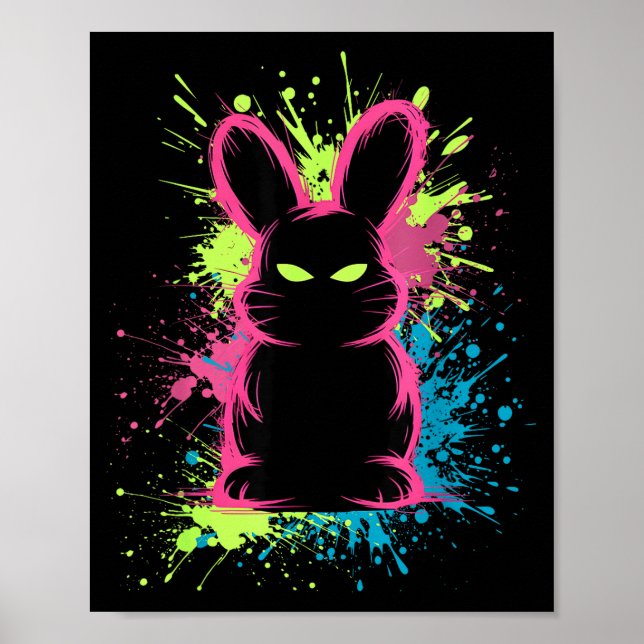 Poster Creepy Cute Goth Bunny Horror Rabbit Sketch Alt Ng (Frente)