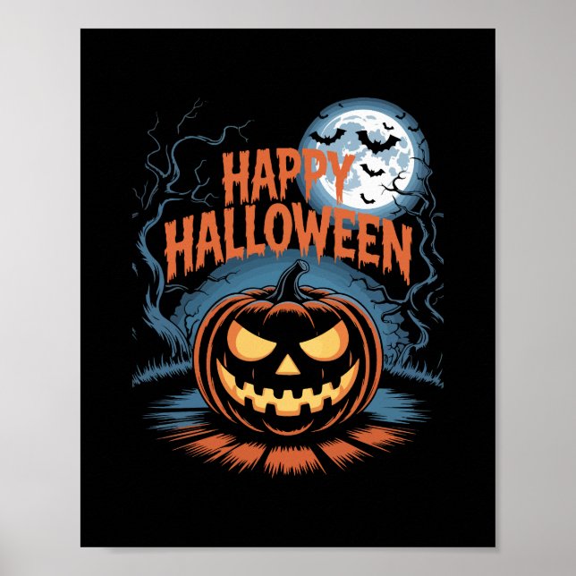 Poster Creepy Jack O’ Lantern Halloween (Frente)