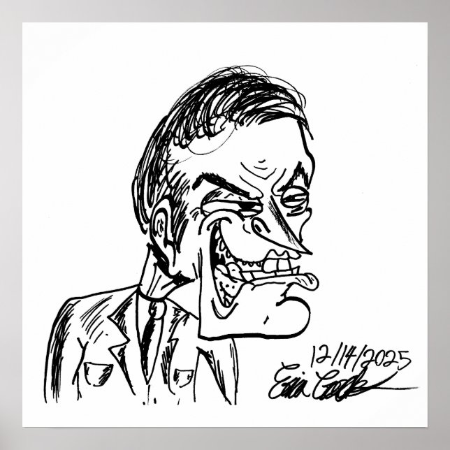 Poster creepy villain cartoon art (Frente)