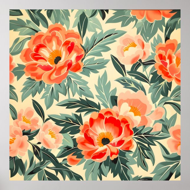 Poster Cremage Peach Blossom Watercolor (Frente)