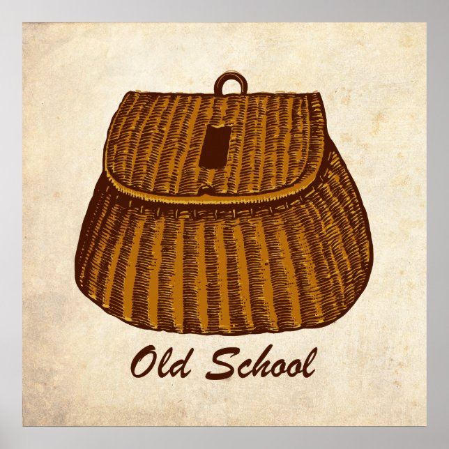 Póster Creme de Pesca da Escola Antiga (Frente)