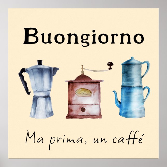 Poster Creme De Pote De Café Moka Retro Italiano (Frente)