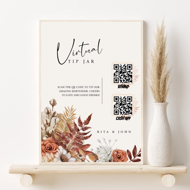 Poster Creme Moderno Boho Dica Seu Sinal De Casamento Do  (Criador carregado)