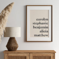 Creme personalizado de nomes de netos e preto