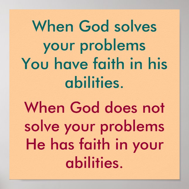 Póster Crença em Deus (Frente)