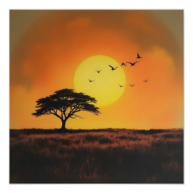 Póster Crepúsculo Africano (Frente)