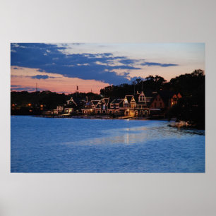 Poster Crepúsculo da fileira do Boathouse