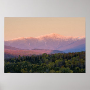 Póster Crepúsculo e Monte Washington em New Hampshire