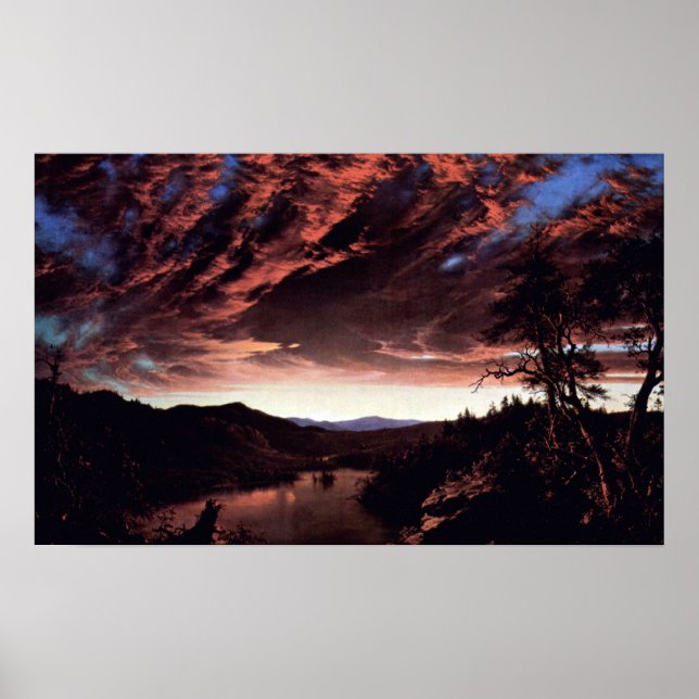 Póster Crepúsculo na Igreja de Frederick Edwin (Frente)