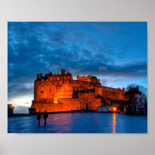 Póster Crepúsculo no castelo 10x8 de Edimburgo