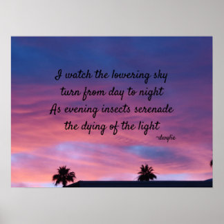 Poster Crepúsculo - Poesia Arte