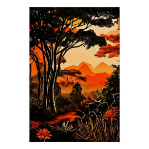 Póster Crepúsculo tropical