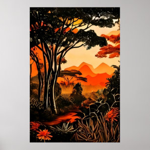Poster Crepúsculo Tropical