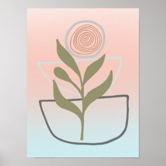 Poster Crescendo dentro do Abstrato de Boho