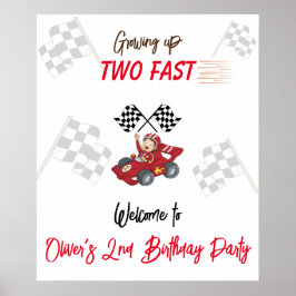 Poster Crescendo dois rápido 2º Aniversário