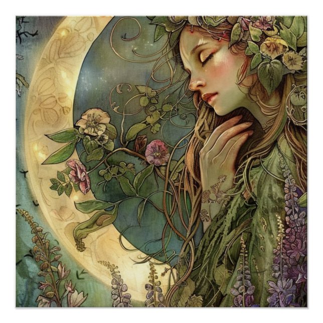 Póster Crescent Moon Ostara Glossy (Frente)