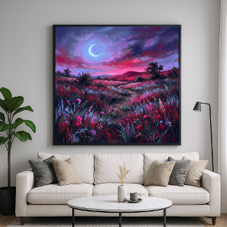 Poster Crescente do Crepúsculo - Paisagem Impressionista