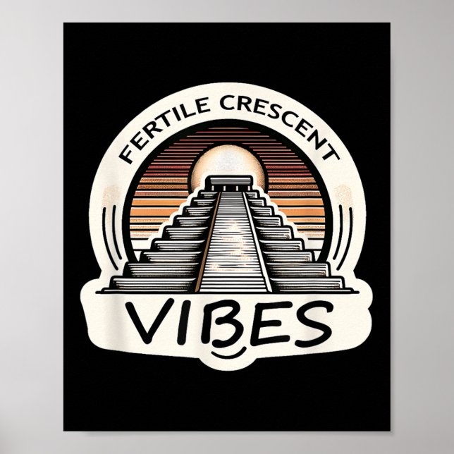 Poster Crescente Fértil Víbias Engraçadas Mesopotâmico An (Frente)