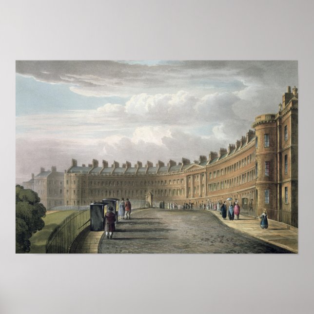 Póster Crescente Lansdown, Bath, 1820 (Frente)