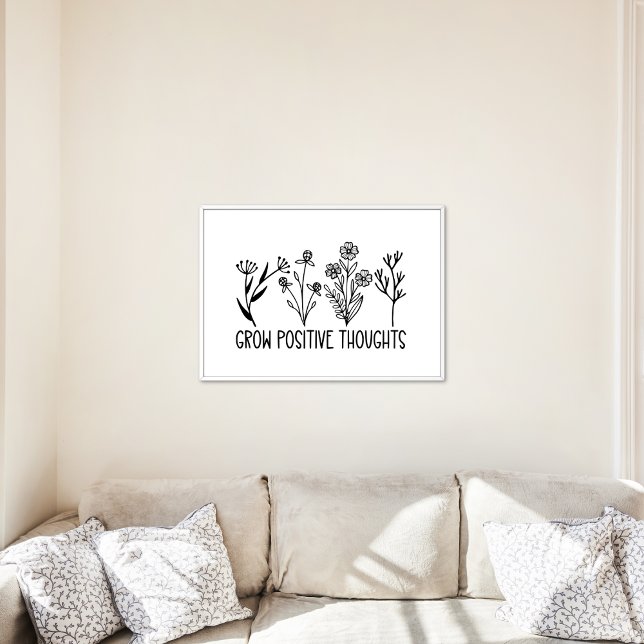 Poster Crescer o pensamento positivo flui a citação inspi (Criador carregado)
