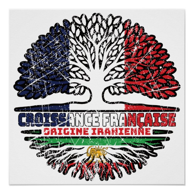 Póster Crescido na França, Raízes Iranianas – Leão e Sol (Frente)