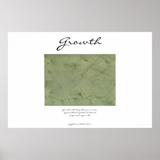 Póster Crescimento - Verde Power - Feng Shui (Frente)