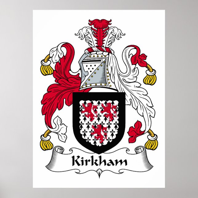 Póster Crest da Família Kirkham (Frente)