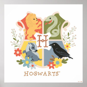 Poster Crest HOGWARTS™ Magical Blooms